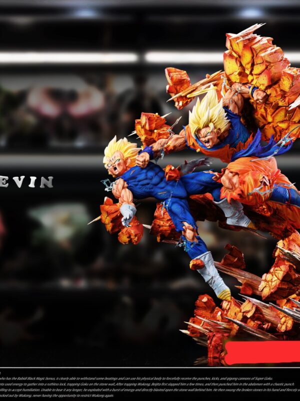 goku vs majin vegeta dragon ball z grand design studio estatua resina3