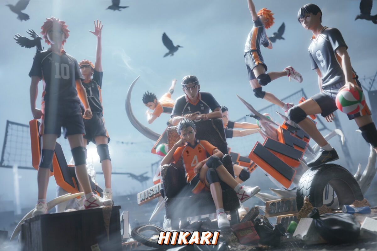 hikari studio haikyuu asahi nishinoya estatua resina1
