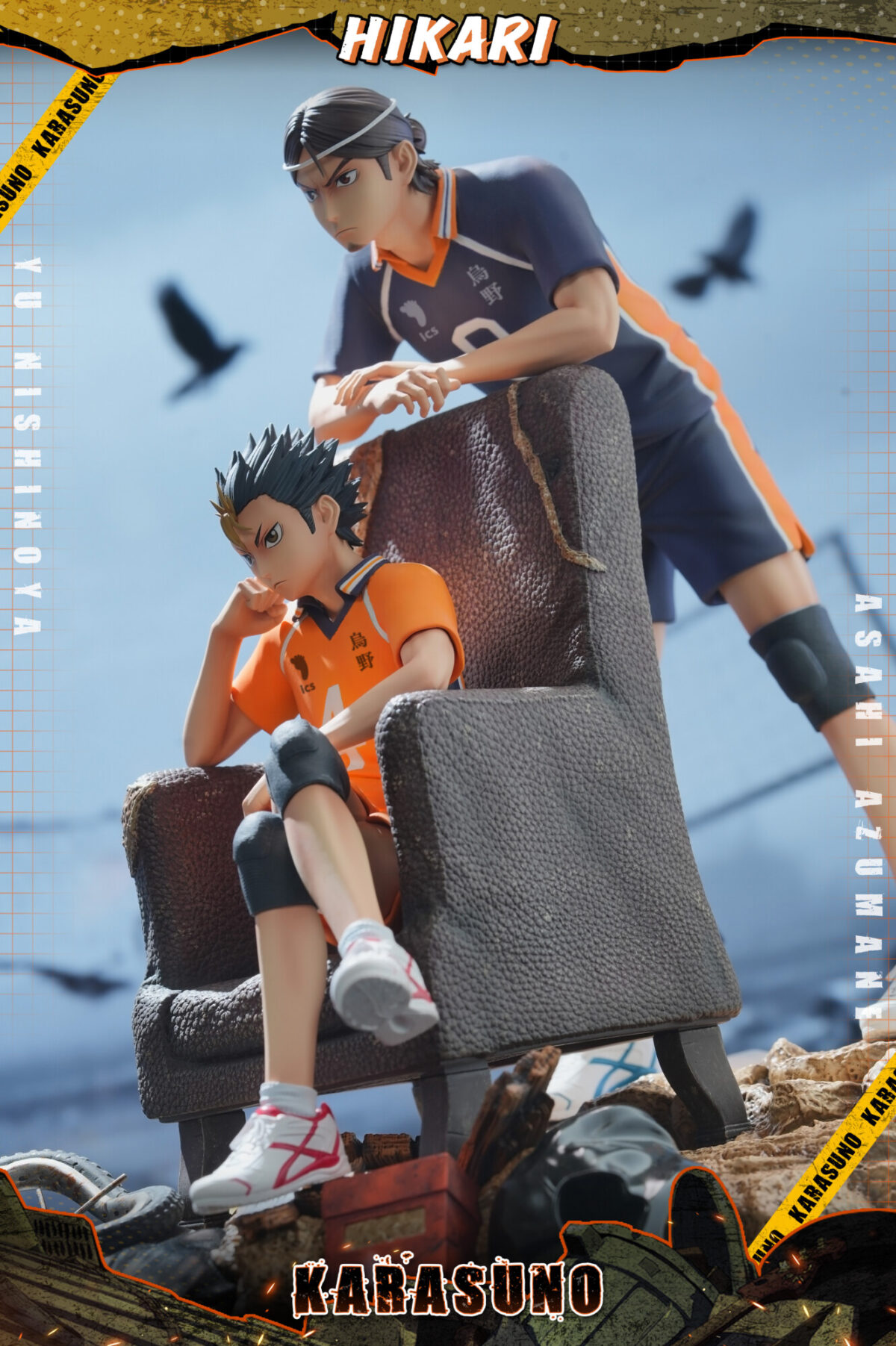 hikari studio haikyuu asahi nishinoya estatua resina7