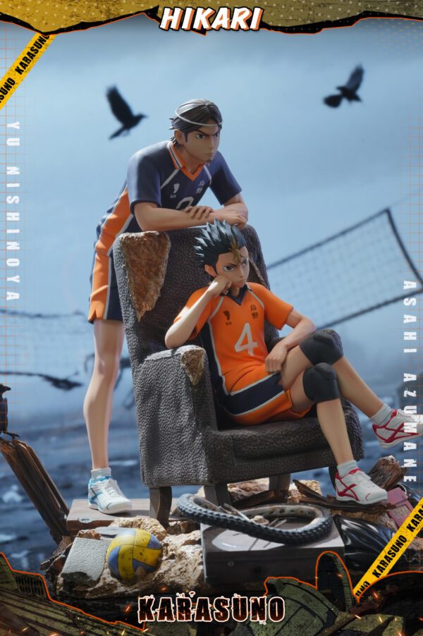 hikari studio haikyuu asahi nishinoya estatua resina8