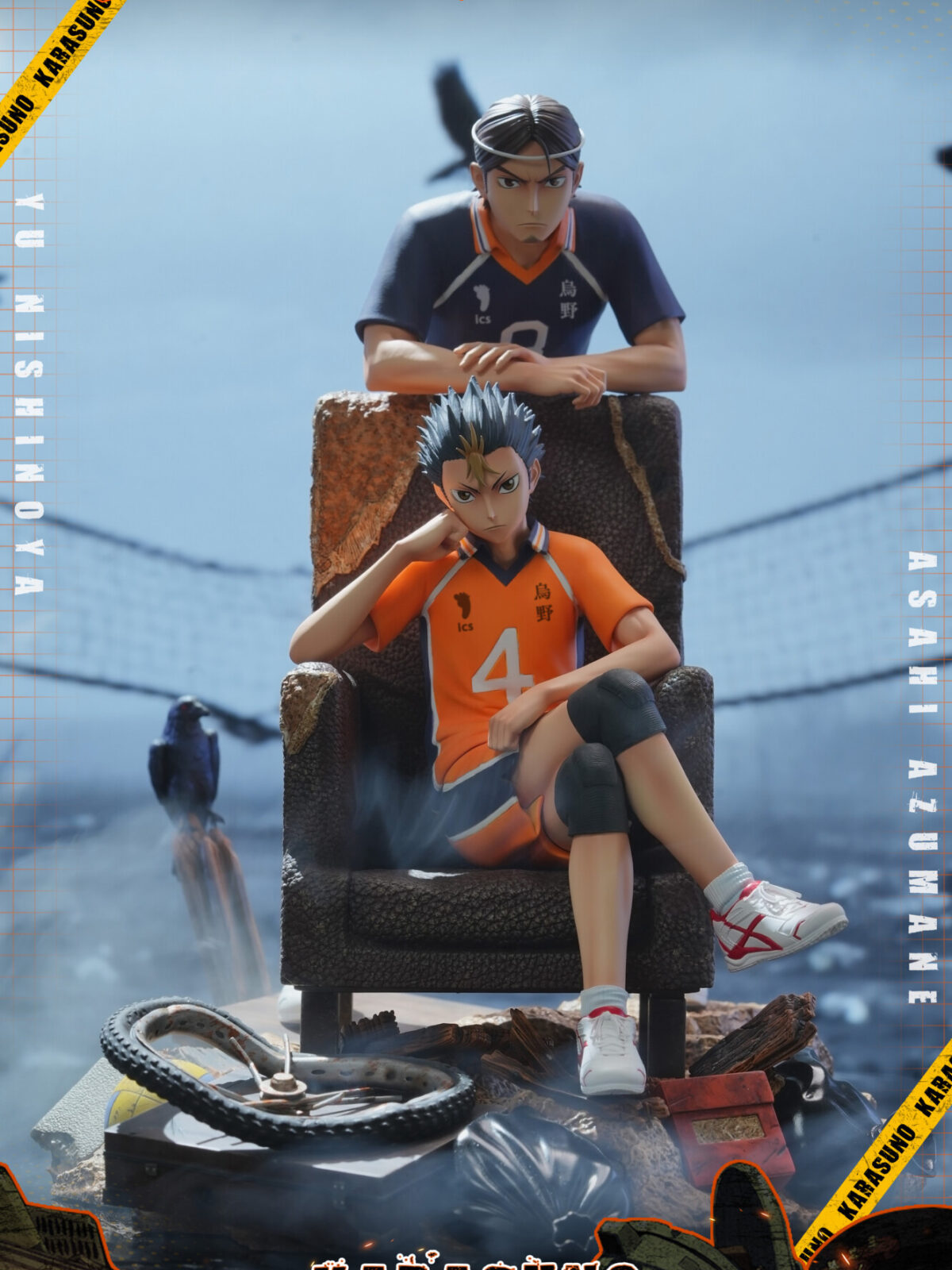 hikari studio haikyuu asahi nishinoya estatua resina9