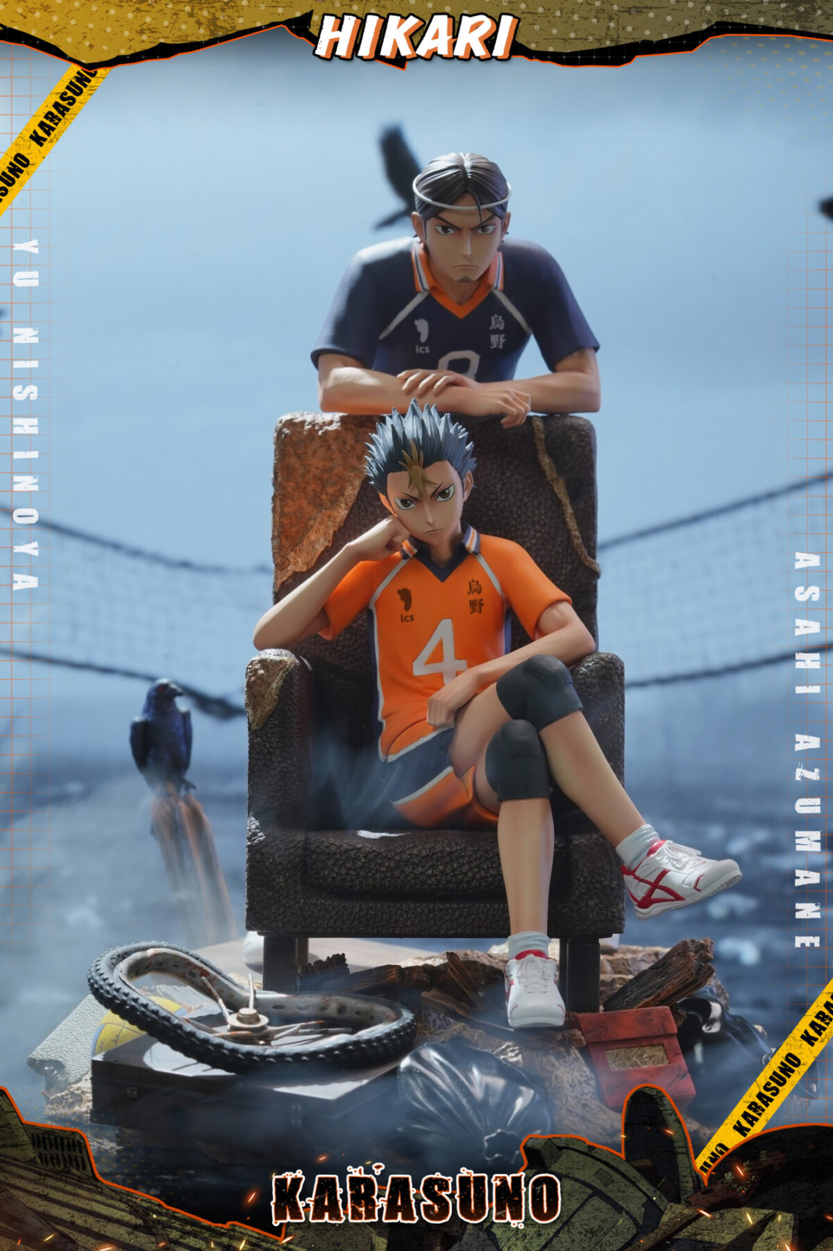 hikari studio haikyuu asahi nishinoya estatua resina9