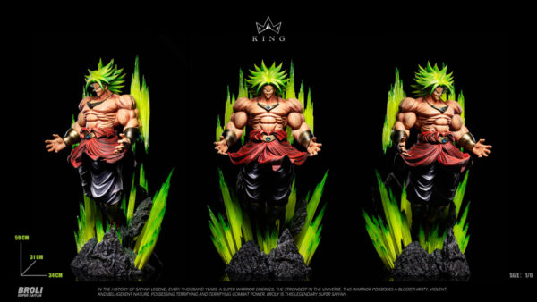 king studio broly super saiyan estatua resina 1 6 dragon ball z7