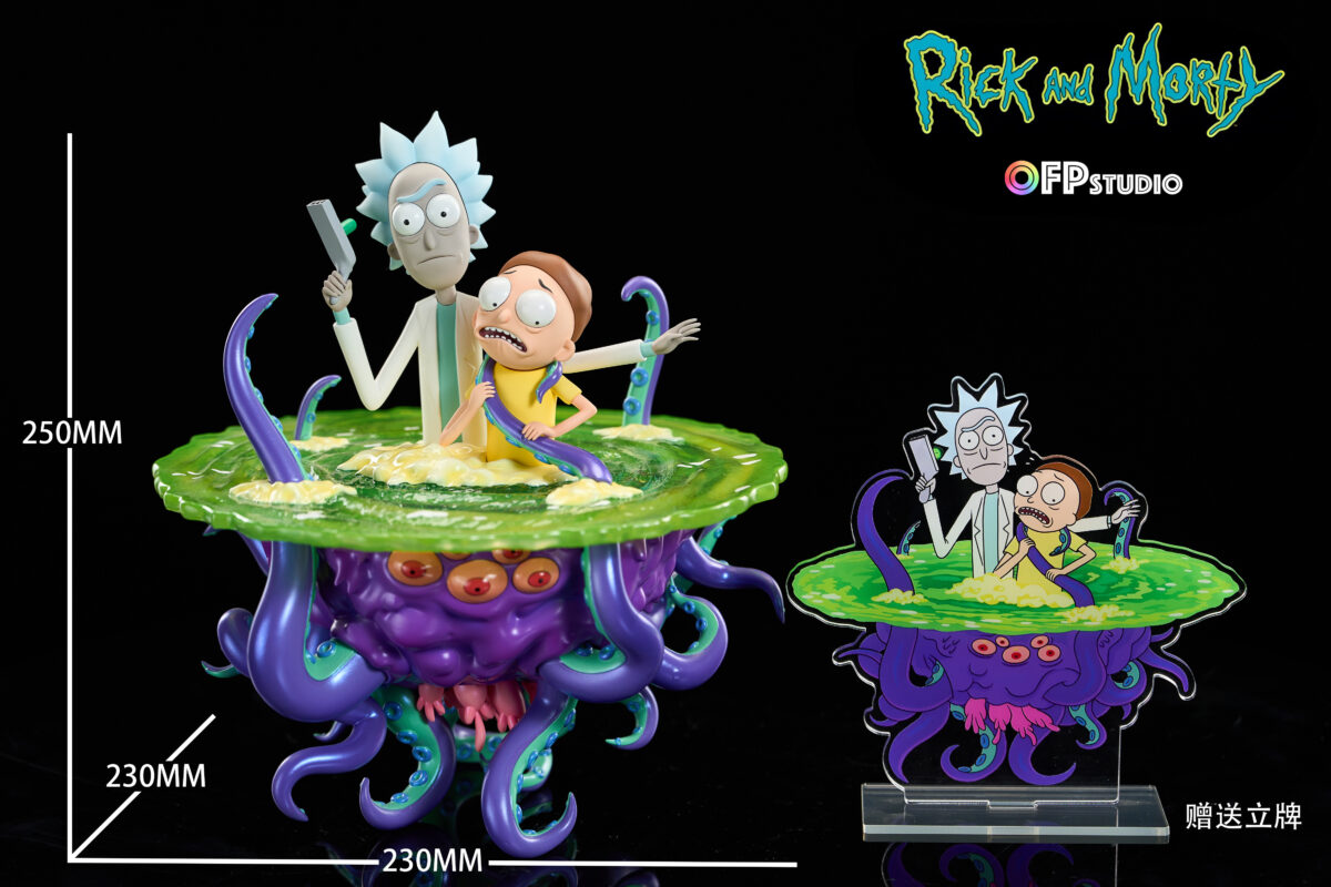 opf studio rick morty estatua resina 1 61