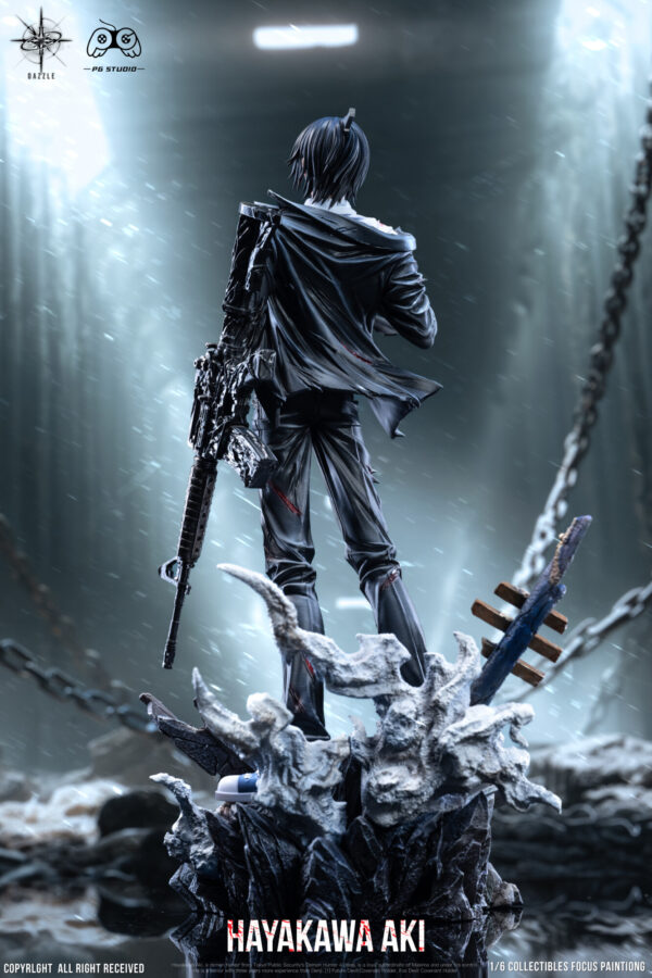 pg studio chainsaw man hayakawa aki estatua resina 1 68