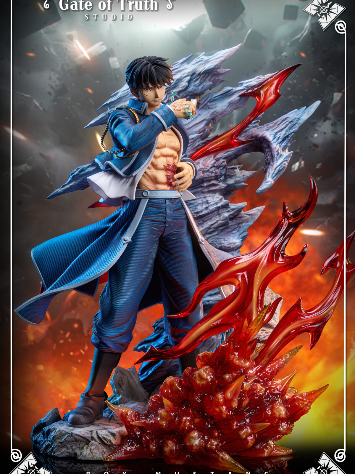 roy mustang fullmetal alchemist estatua resina 1 6 gate of truth studio6