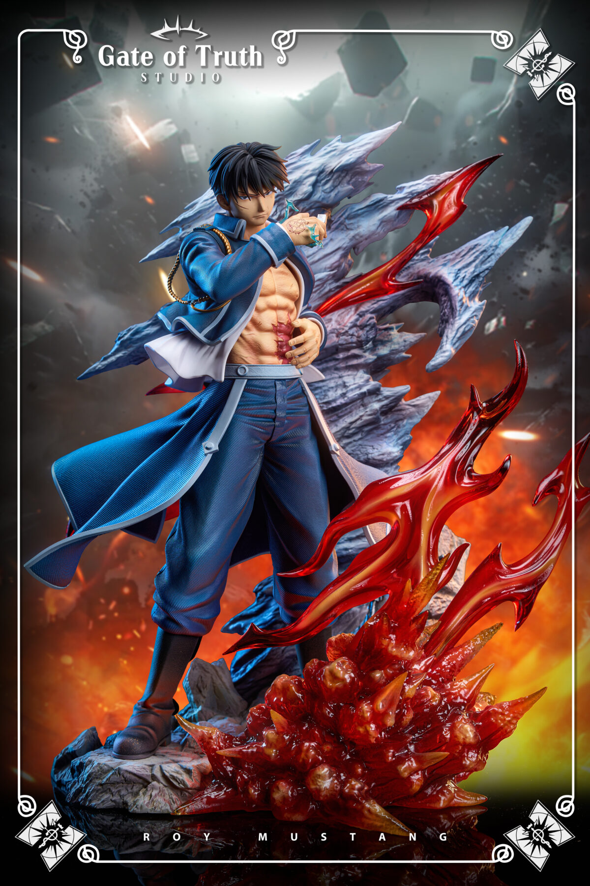 roy mustang fullmetal alchemist estatua resina 1 6 gate of truth studio6