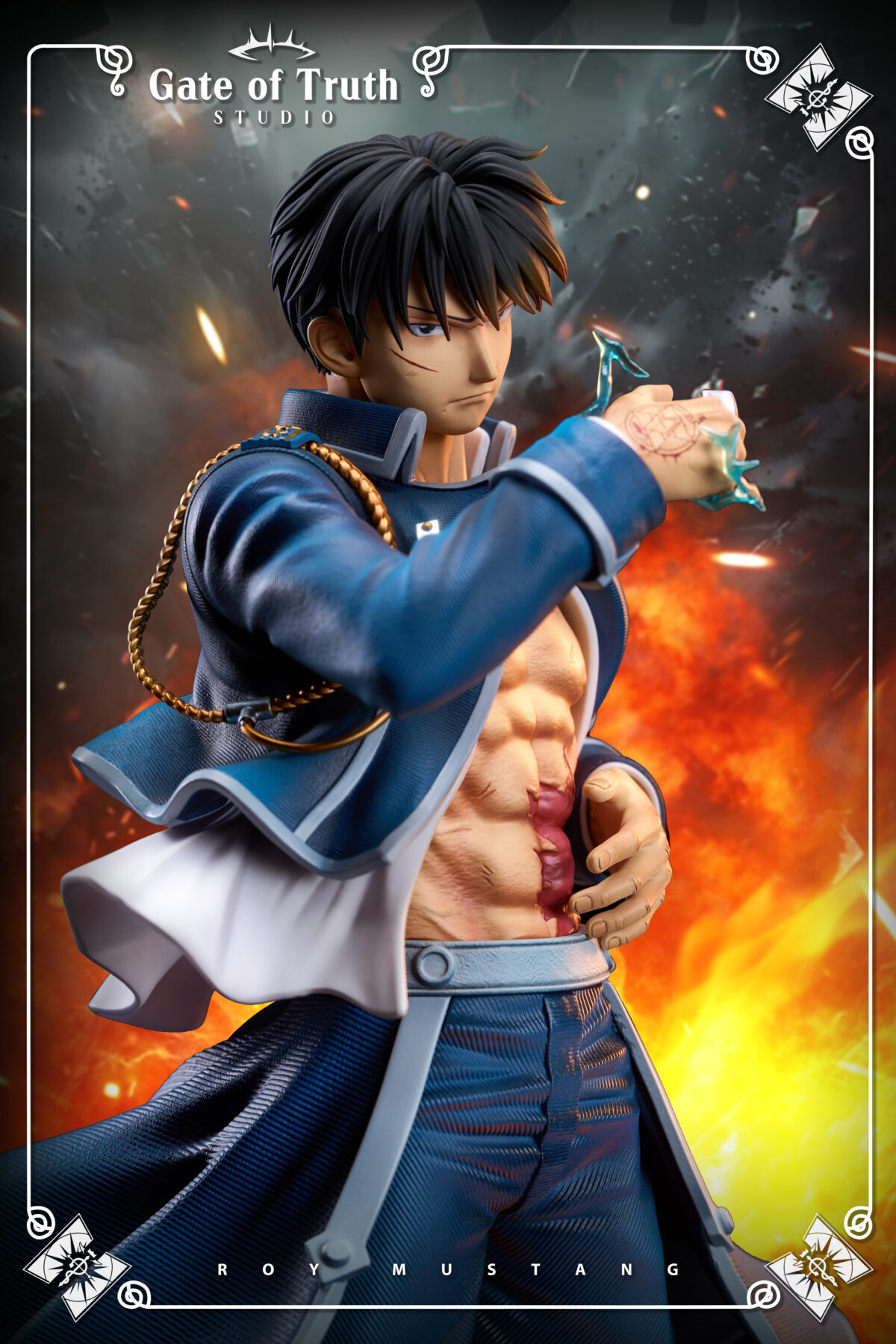 roy mustang fullmetal alchemist estatua resina 1 6 gate of truth studio7