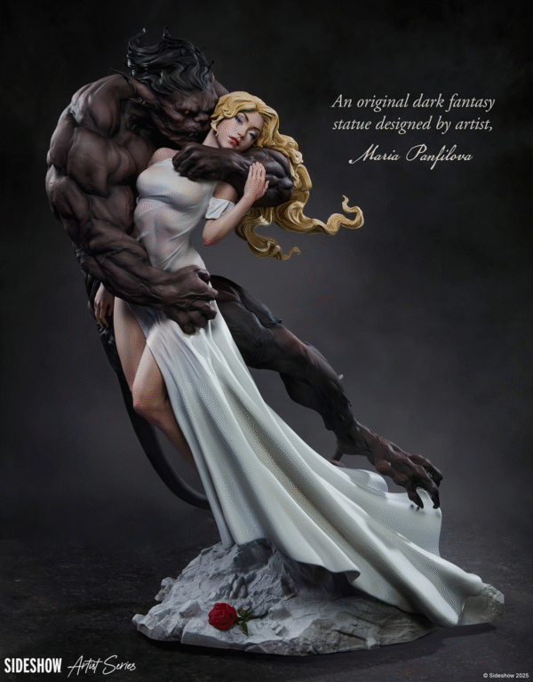 sideshow collectibles beauty and the beast estatua resina 1 45