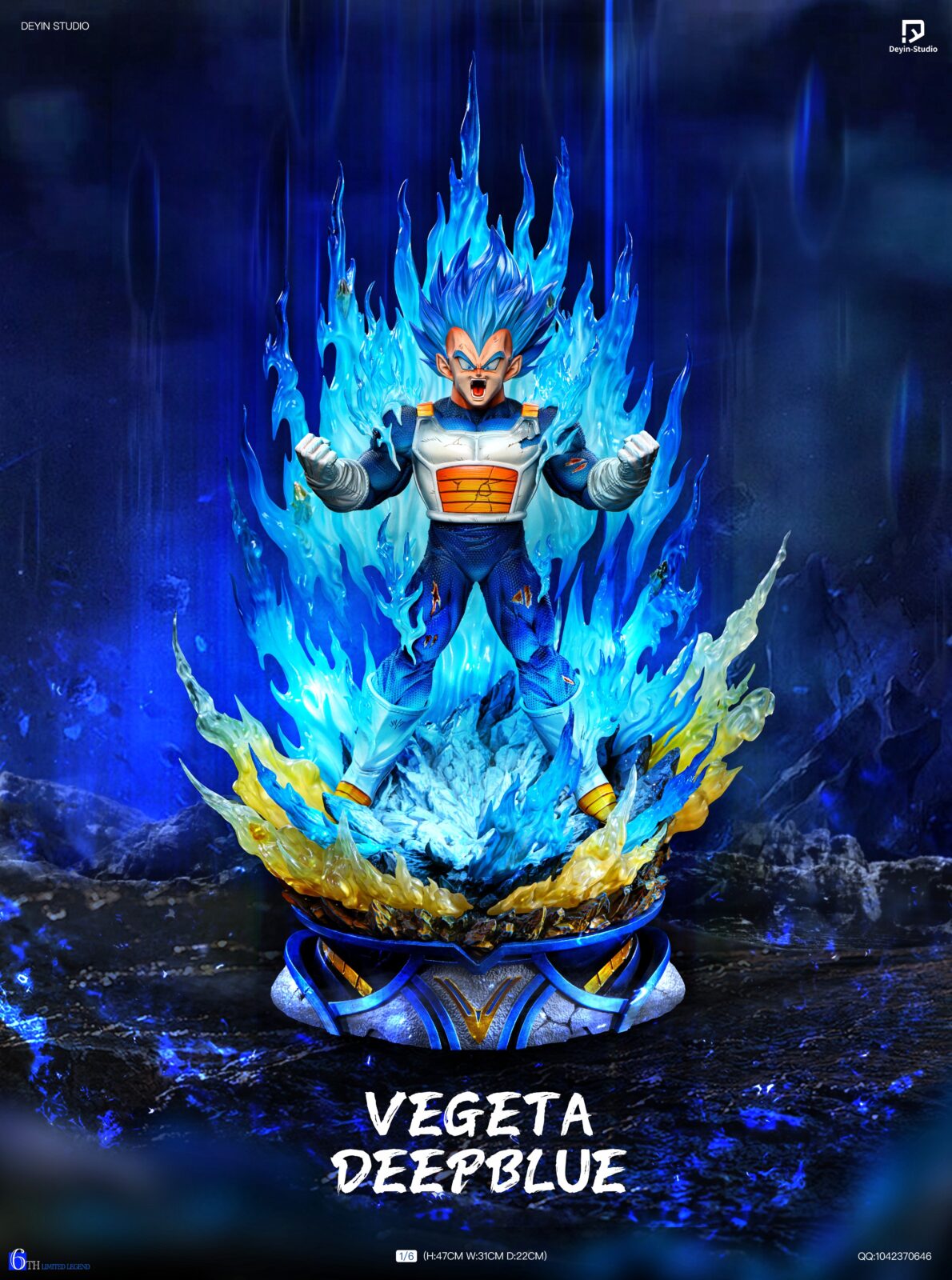 deyin studio dragon ball z vegeta blue escala 1 6 estatua premium yardratshop11
