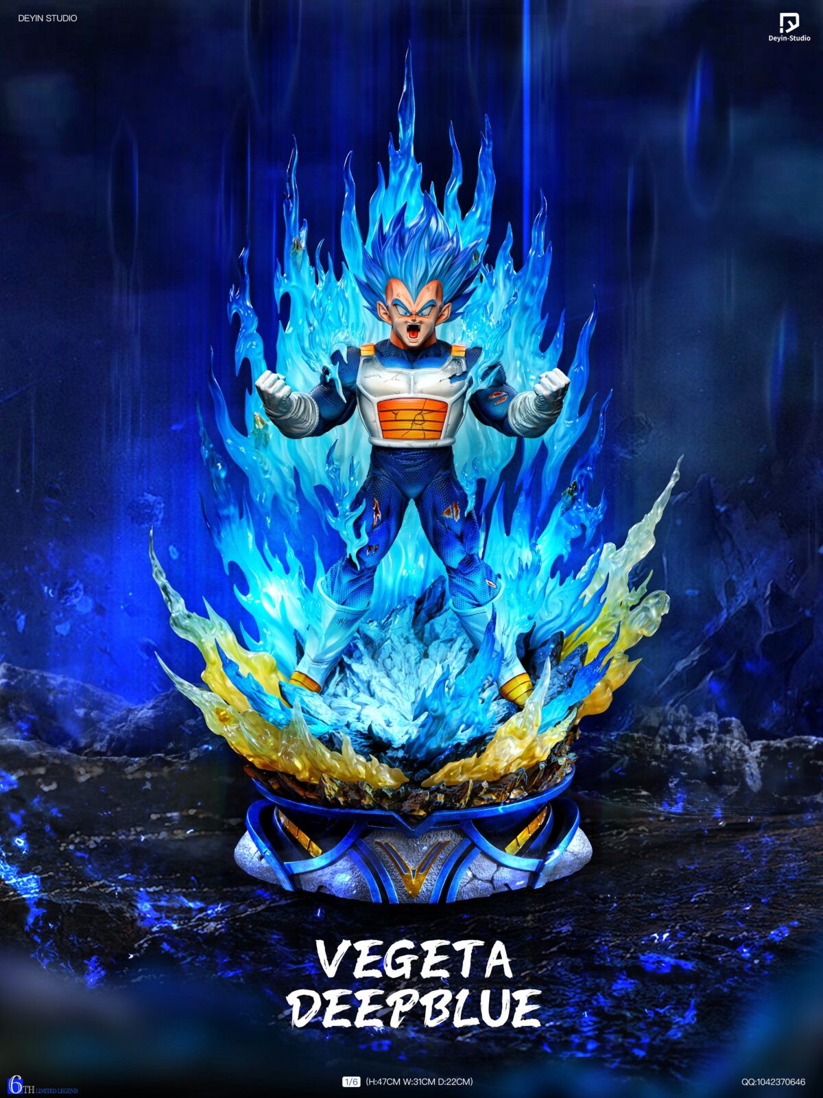 deyin studio dragon ball z vegeta blue escala 1 6 estatua premium yardratshop11
