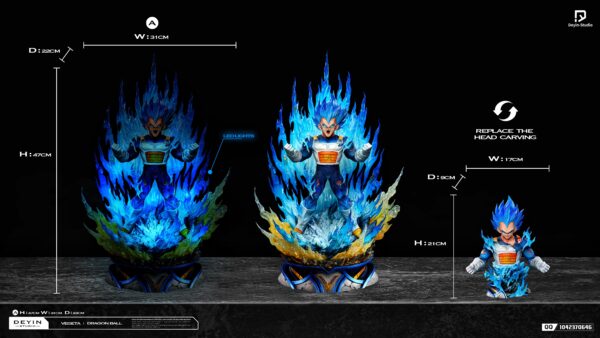 deyin studio dragon ball z vegeta blue escala 1 6 estatua premium yardratshop4