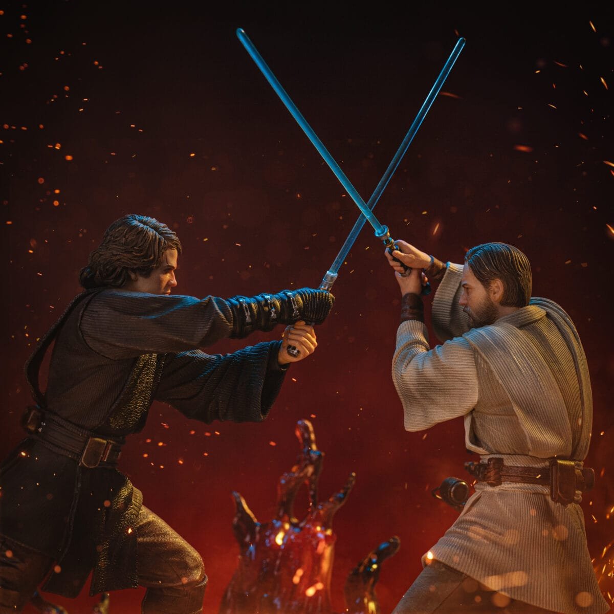 Anakin Vs Obi Wan 1 10 Deluxe Color