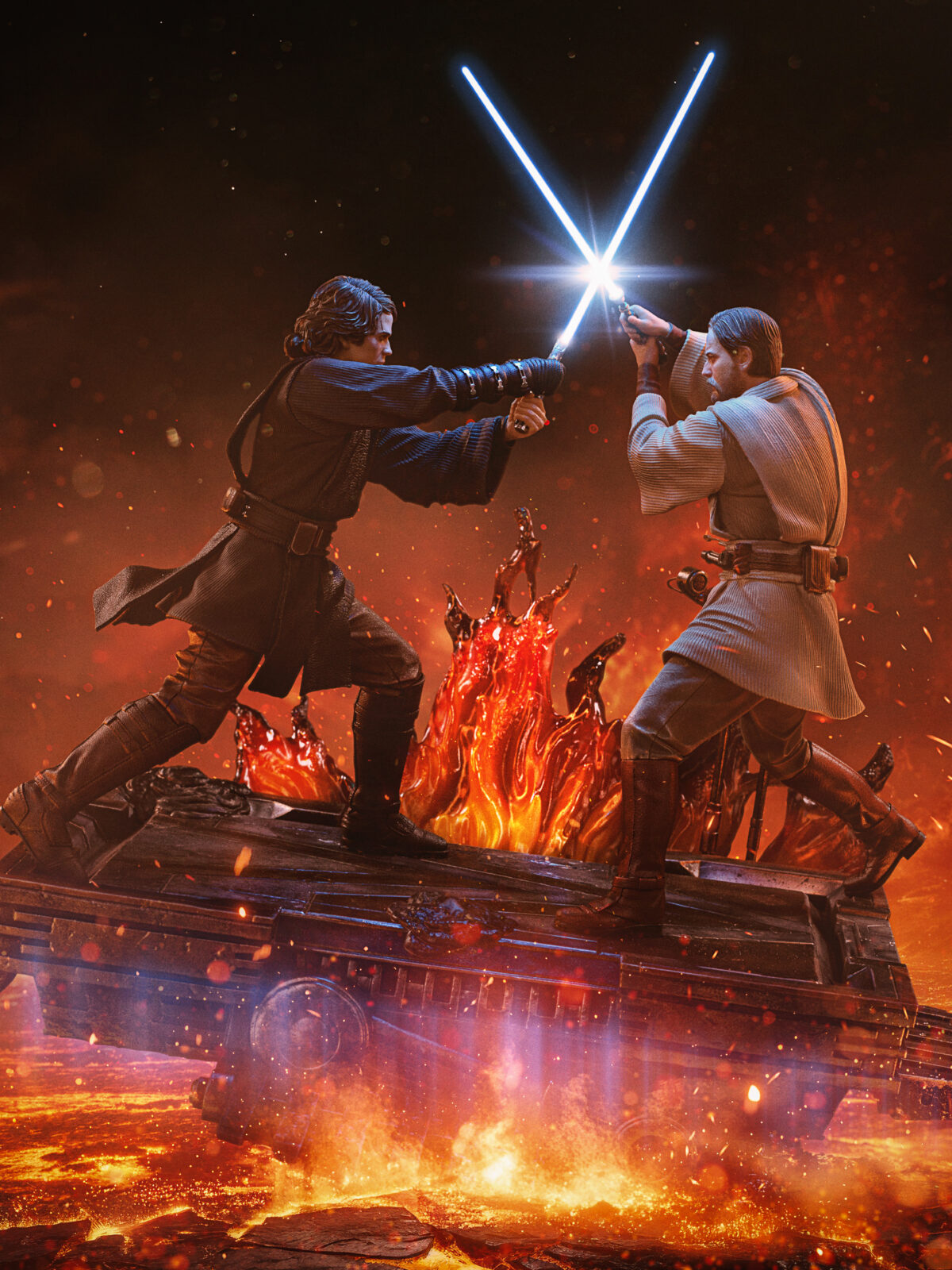 Anakin Vs Obi Wan 1 10 Deluxe Comp