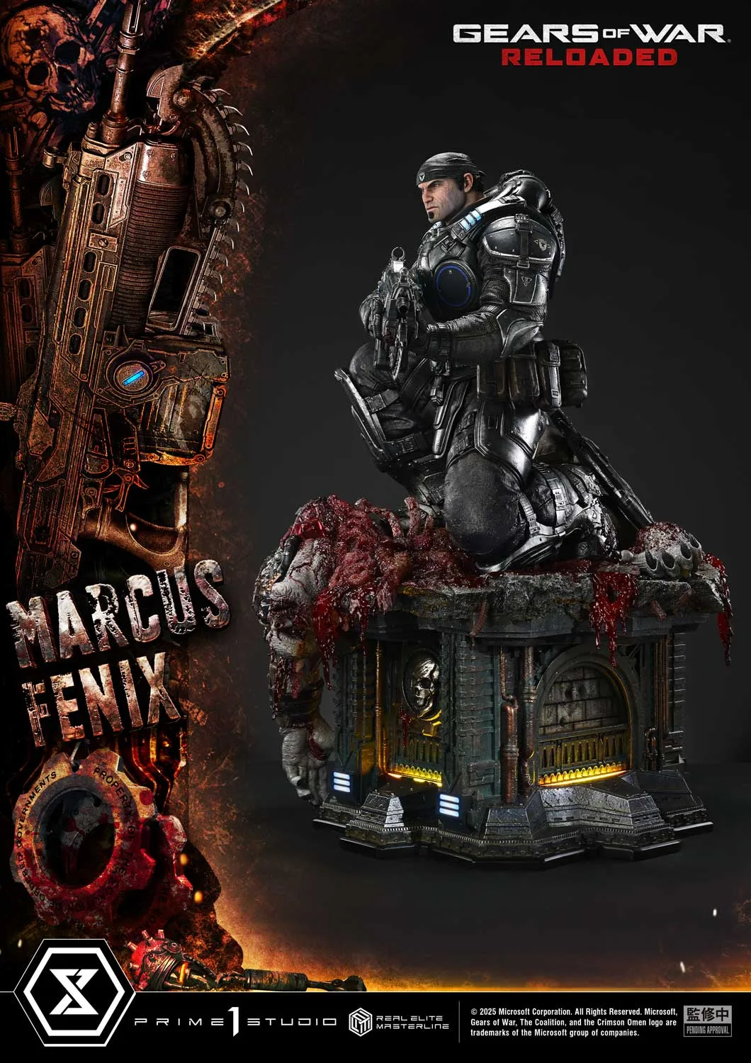 Prime 1 Studio Marcus Fenix 1/3 | Estatua Resina Gears of War Reloaded