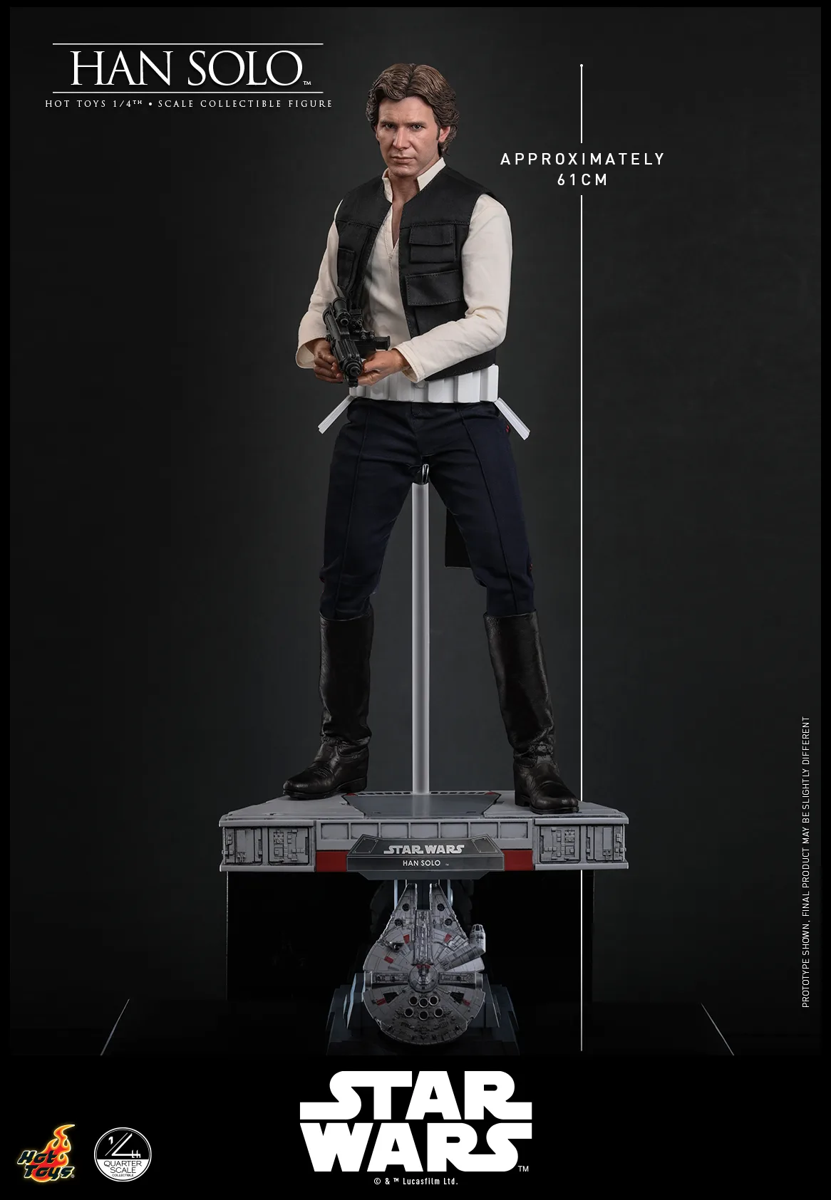 Hot Toys Han Solo QS026 1/4 – Star Wars A New Hope Figura