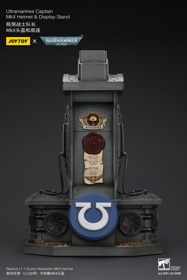 Ultramarines Captain MkX Helmet Display Stand11