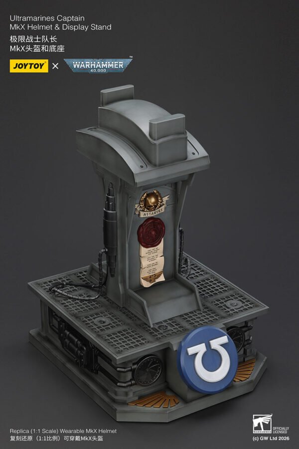 Ultramarines Captain MkX Helmet Display Stand18