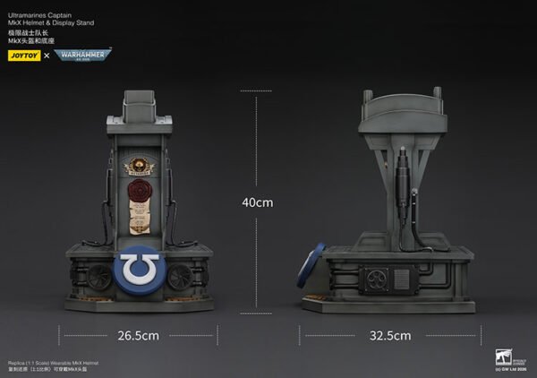 Ultramarines Captain MkX Helmet Display Stand19