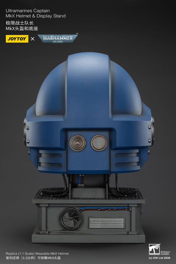 Ultramarines Captain MkX Helmet Display Stand2