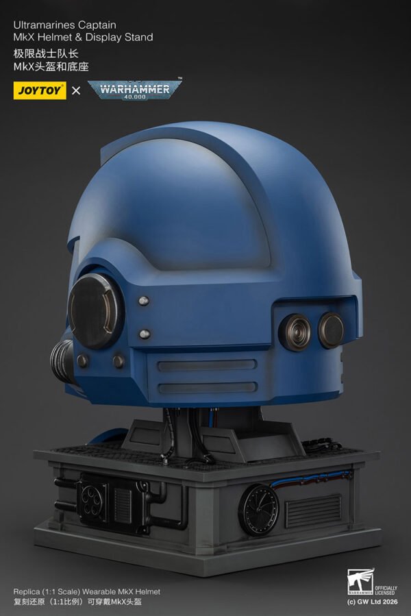 Ultramarines Captain MkX Helmet Display Stand3