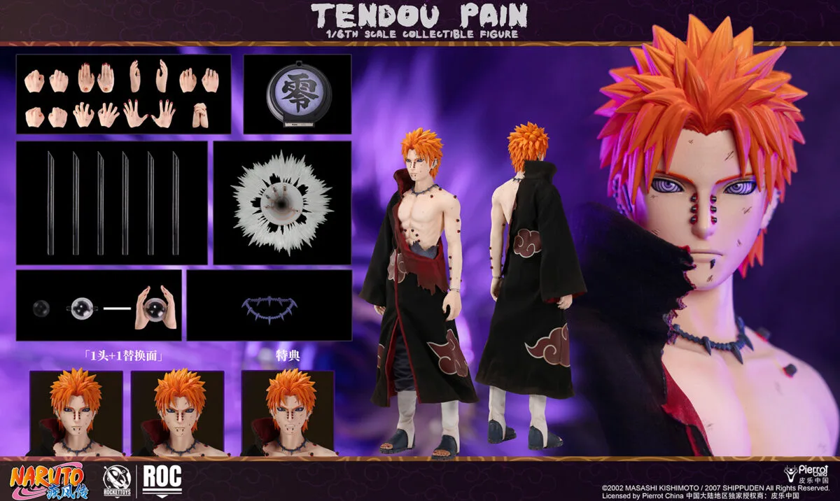 Pain Rocker Ship Rocket Toys Pain Tendo Battle Damage 1/6 (ROC-014) | Figura Naruto ...