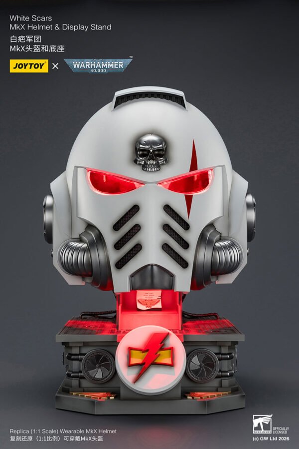 White Scars MkX Helmet Display Stand1