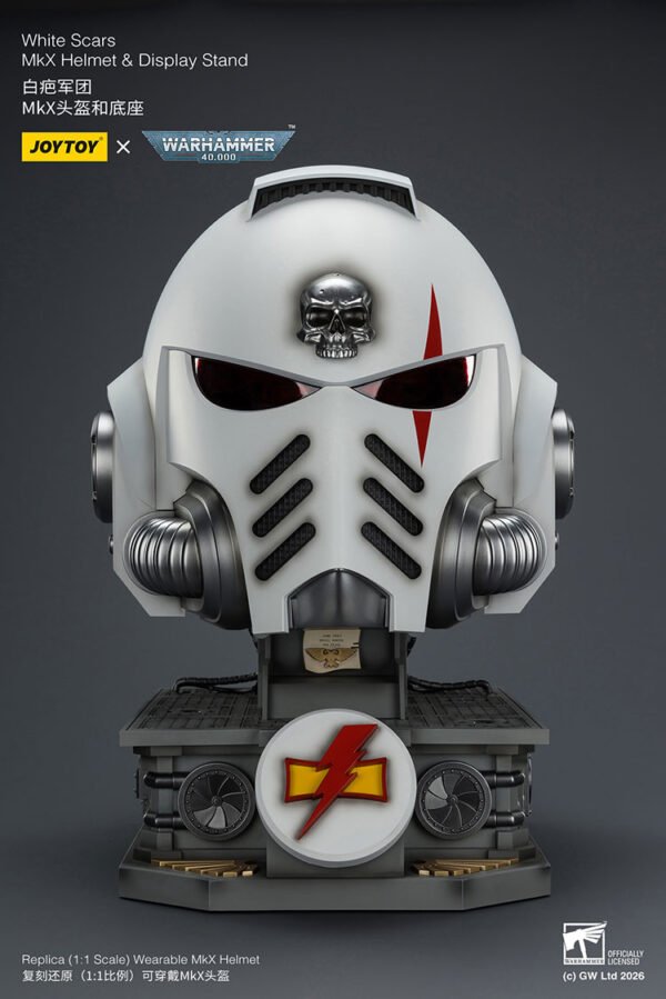 White Scars MkX Helmet Display Stand2