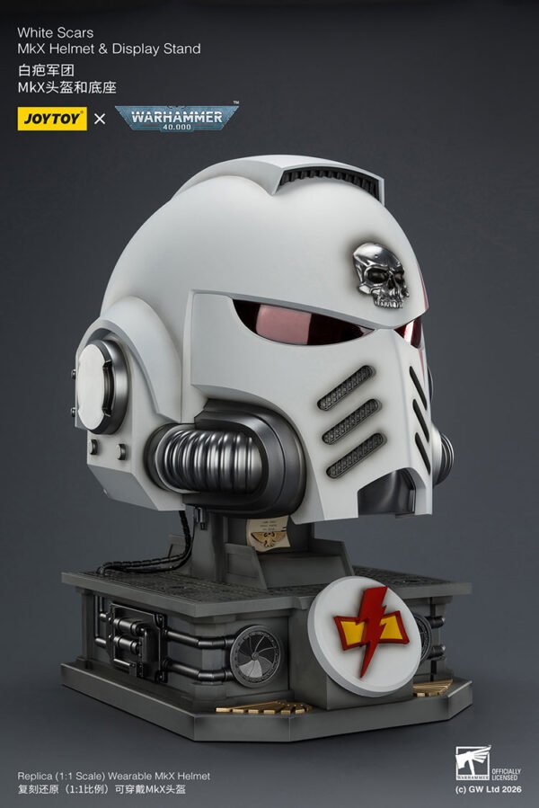 White Scars MkX Helmet Display Stand3
