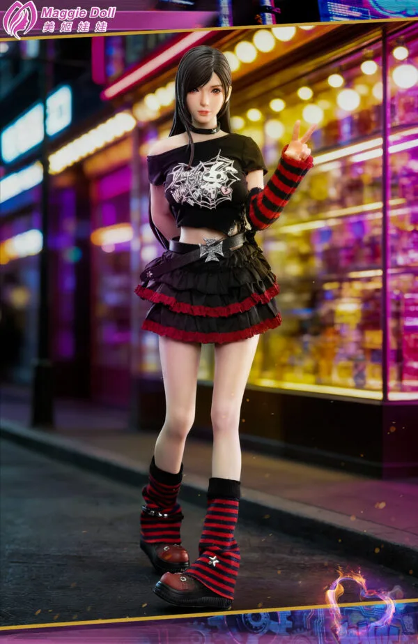 Maggie Doll Tifa Lockhart Punk Dress 1/6 | Figura Articulada Premium FFVII  Coleccionistas