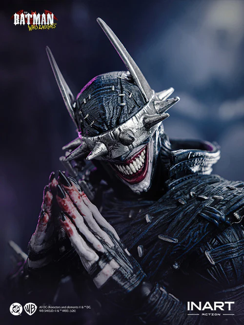 inart the batman who laughs action figure emphasizes dark nights metal styling and articulation