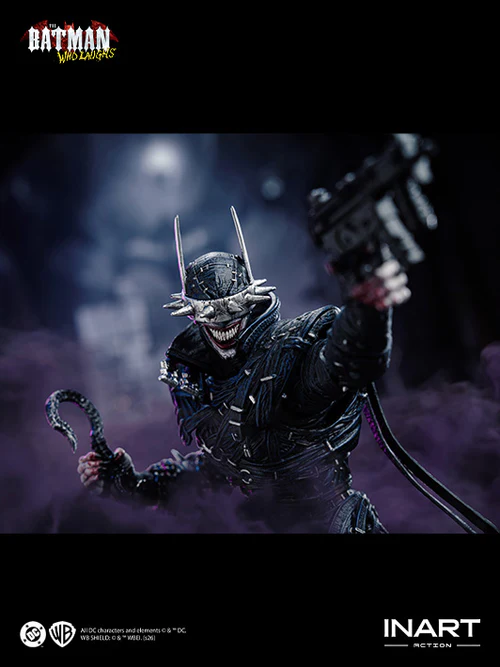 inart the batman who laughs action figure enables varied action poses through flexible articulation