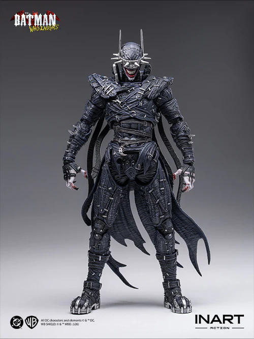 inart the batman who laughs action figure shows detailed cloth sculpt and flexible joints for dynamic posing