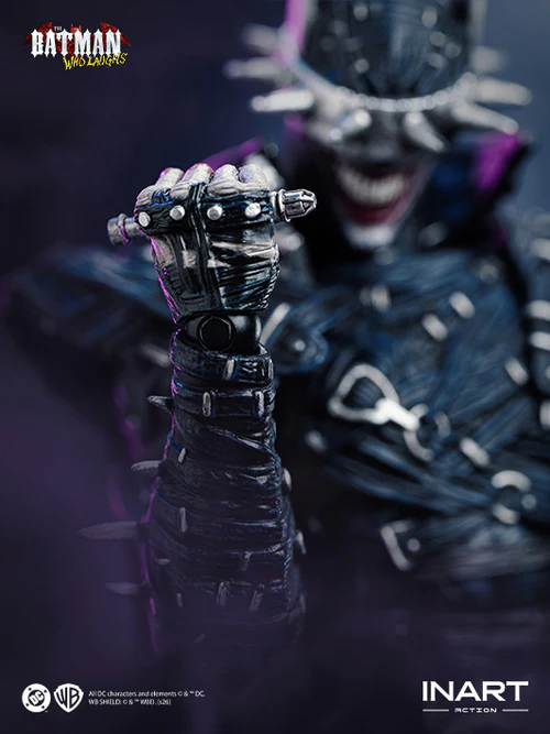inart the batman who laughs action figure supports expressive poses with articulated figure structure