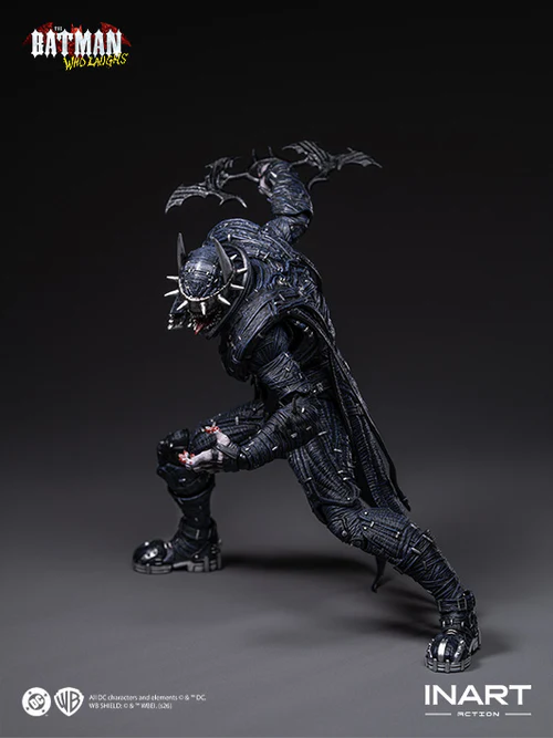 inart the batman who laughs action figure supports multiple pose setups with detailed sculpt and articulation