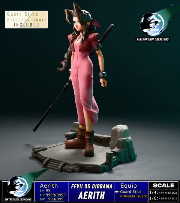 Kintsukuroi Creations - Final Fantasy VII - Aerith Gainsborough - Imagen 4