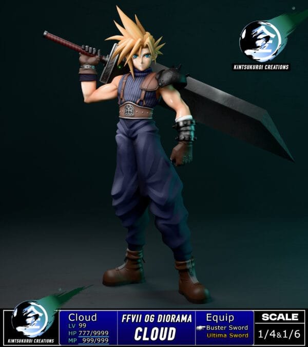 Kintsukuroi Creations - Final Fantasy VII - Full Team Diorama - Imagen 3