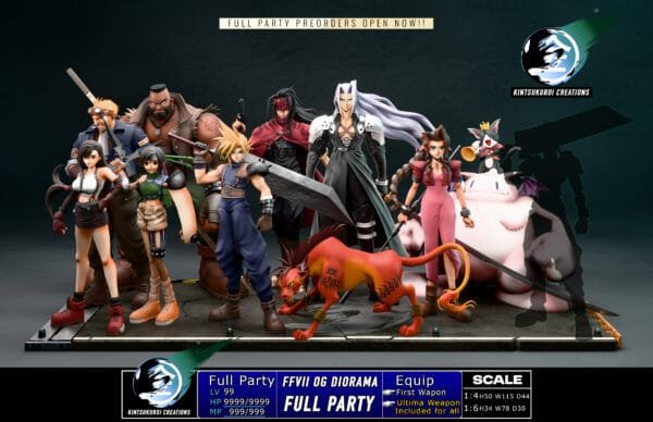 Kintsukuroi Creations - Final Fantasy VII - Full Team Diorama