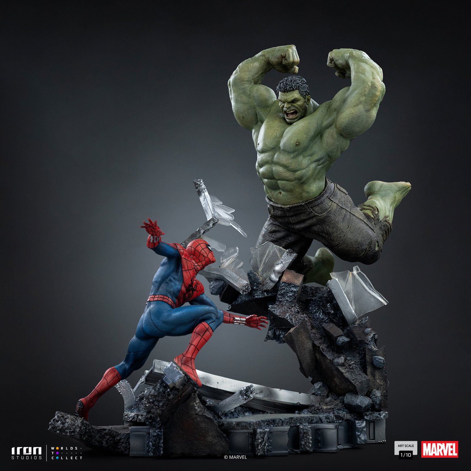 01-Details_Grey Iron Studios - Marvel Movies - Spider-Man: Brand New Day - Spider-Man vs Hulk - Image 1