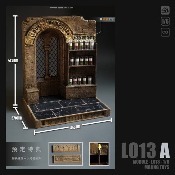 Mojing Toys - Diorama Series - Medieval Potion Room Scene (L013) - Image 3