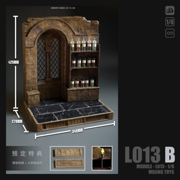 Mojing Toys - Diorama Series - Medieval Potion Room Scene (L013) - Image 4