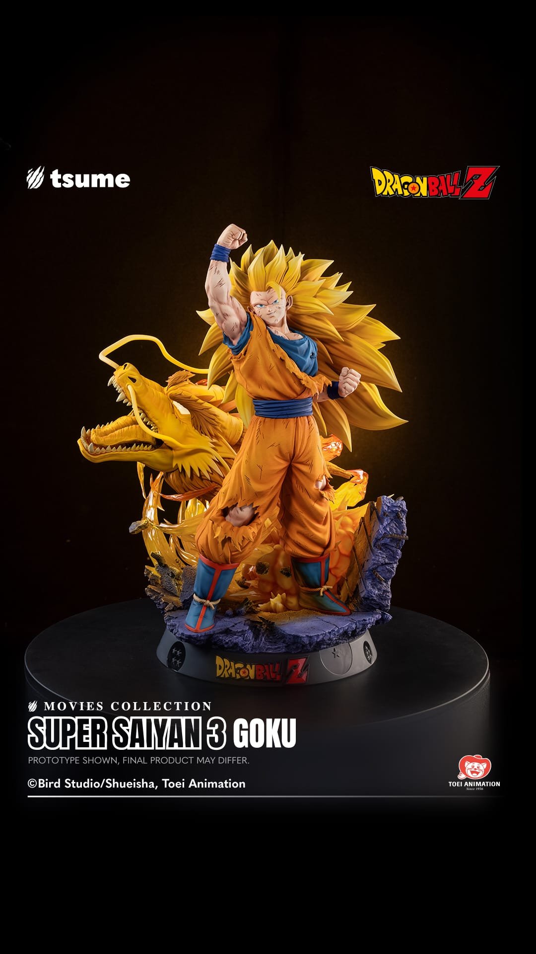 9-16_MC_SS3_GOKU_001 Tsume Art - Dragon Ball Z - Son Goku SSJ3 Movie Collection - Image 1