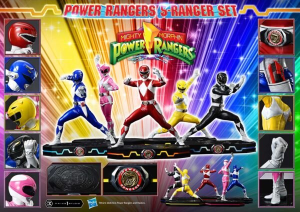 Prime 1 Studio - Mighty Morphin Power Rangers - 5-Ranger Set - Imagen 3