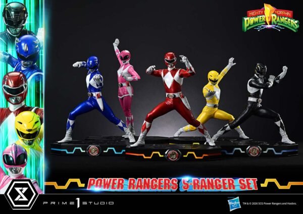 Prime 1 Studio - Mighty Morphin Power Rangers - 5-Ranger Set - Imagen 5