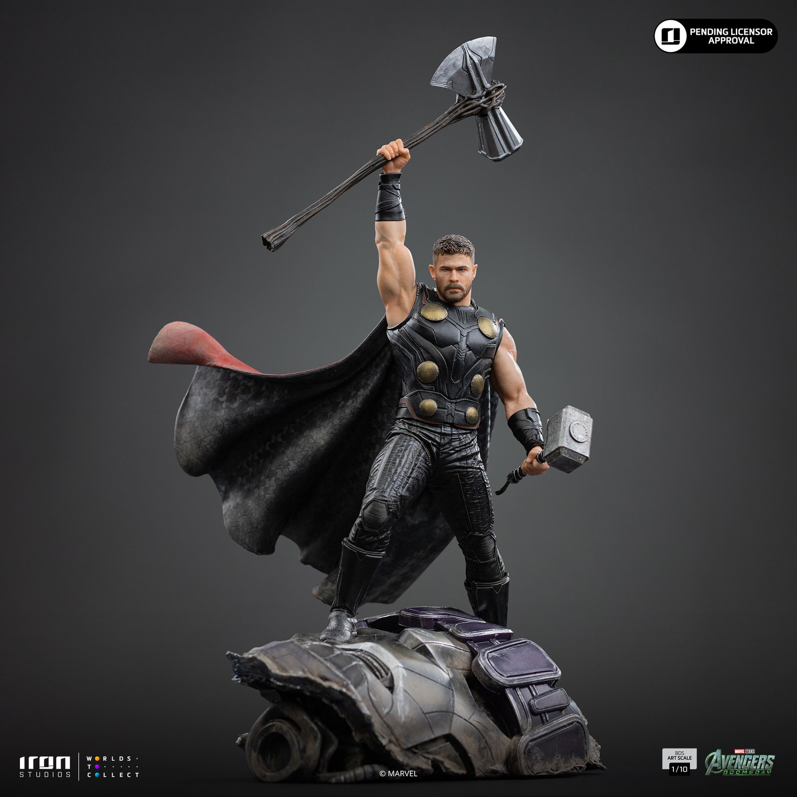 01-Details_Grey-Mjolnir Iron Studios - Marvel Movies - Avengers: Doomsday - Thor - Imagen 1