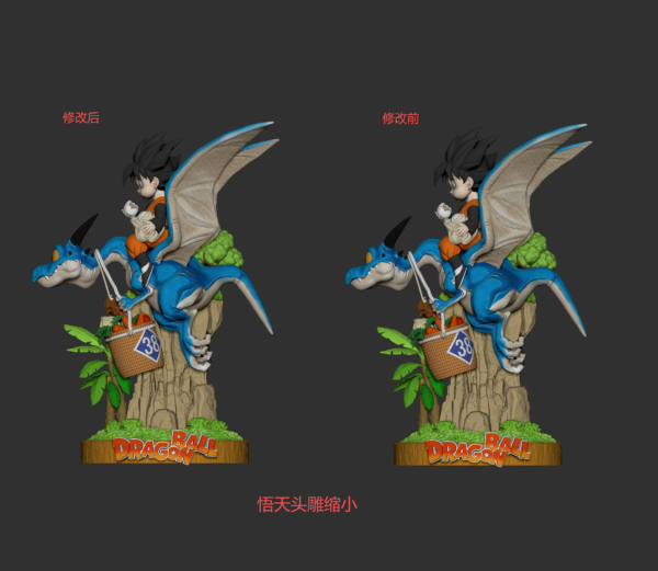 SO Studio - Dragon Ball Z - Goten riding a Dragon - Imagen 4