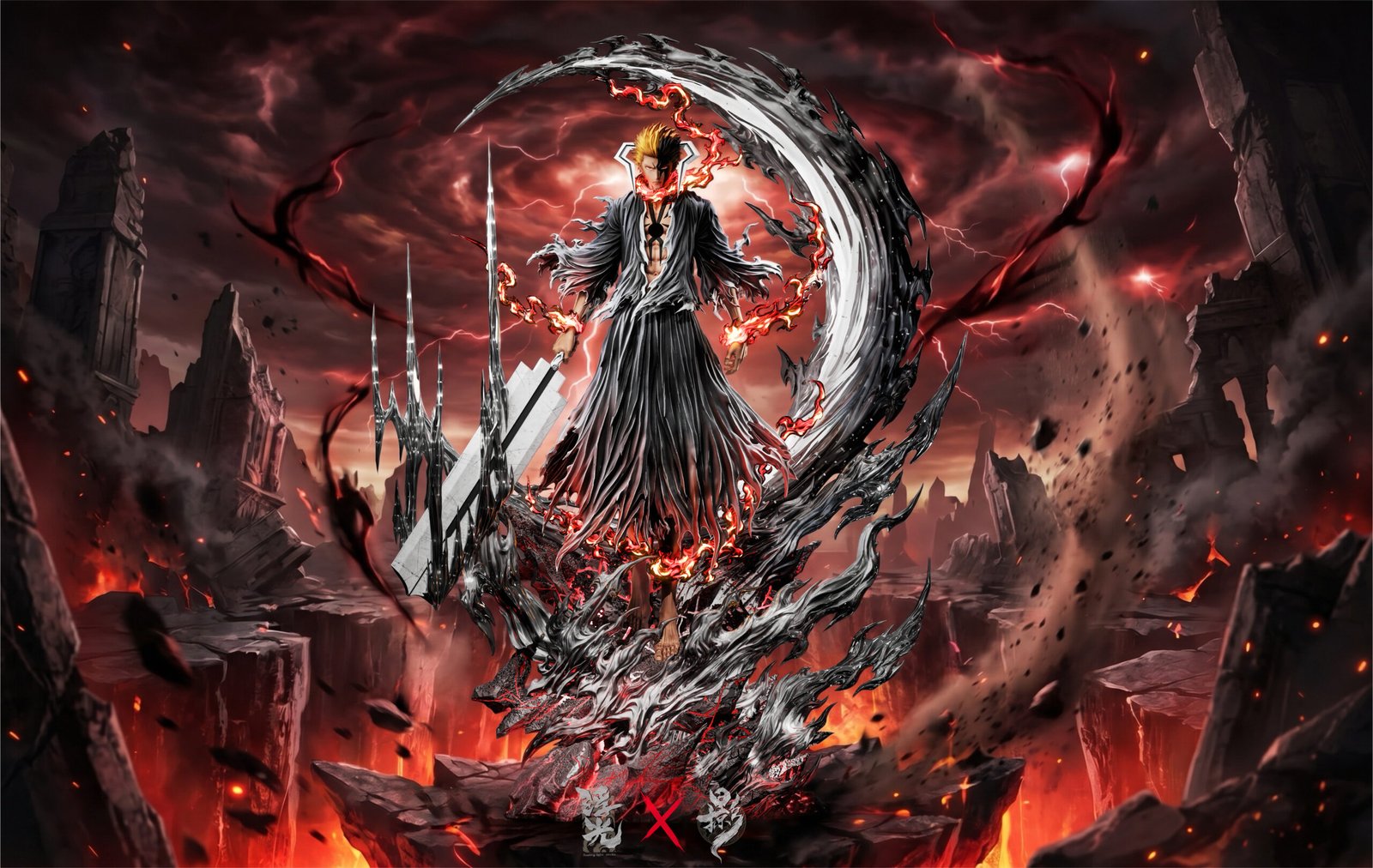 1712 Fu Gang x Lue Ying Studio - Bleach - Kurosaki Ichigo Tensa Zangetsu (001) - Imagen 1