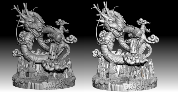 SO Studio - Dragon Ball Z - Kid Goku with Shenron - Imagen 4